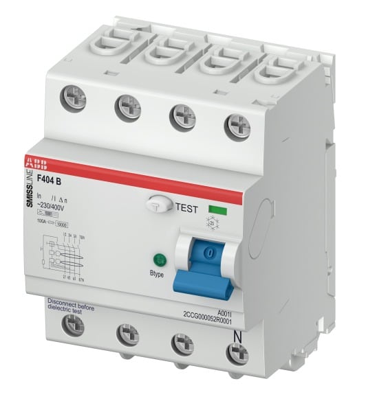ABB - Fehlerstrom-Schutzschalter F400 - 4P - Typ B - 63 A