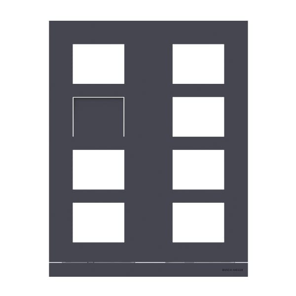 BUSCH-JAEGER - Frontplatte Video, 2/4, anthrazit - Busch-Welcome 2-Draht und Welcome IP