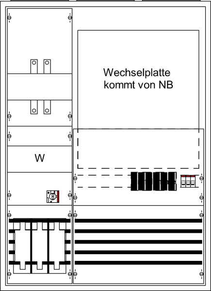 ABB - M+W-Schrank kpl. 3/3A KS450
