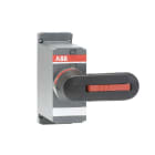 ABB - Direktgriff schwarz 95 mm inklusiv Welle und Abdeckung Beschriftung Test-0 OFF-1 ON