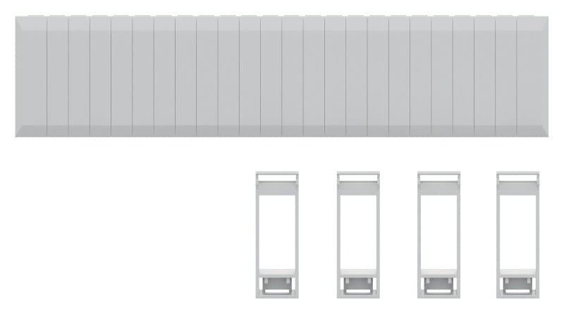 ABB - Verschluss-Streifen 12PLE verriegelbar RAL 7035