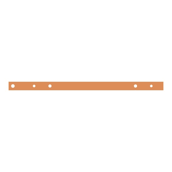 ABB - ZX1065 CU-Schiene 30x10mm, L:550mm