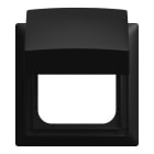BUSCH-JAEGER - Abdeckrahmen 1-fach mit Klappdeckel IP44 schwarz matt - balance SI
