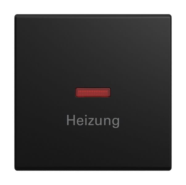 BUSCH-JAEGER - Wippe mit Aufdruck Heizung mit kleiner roter Kalotte schwarz matt - balance SI