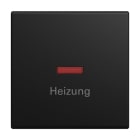 BUSCH-JAEGER - Wippe mit Aufdruck Heizung mit kleiner roter Kalotte schwarz matt - balance SI