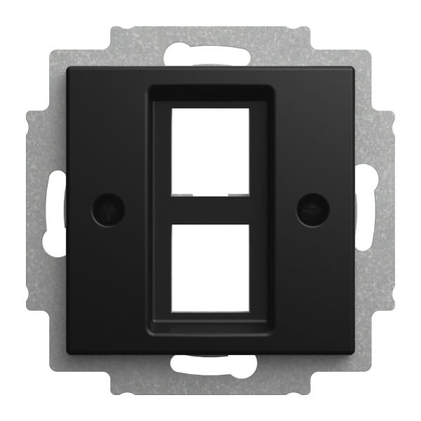 BUSCH-JAEGER - Zentralscheibe mit Tragring Modular-Jack 2-fach schwarz matt - balance SI