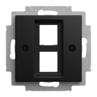 BUSCH-JAEGER - Zentralscheibe mit Tragring Modular-Jack 2-fach schwarz matt - balance SI