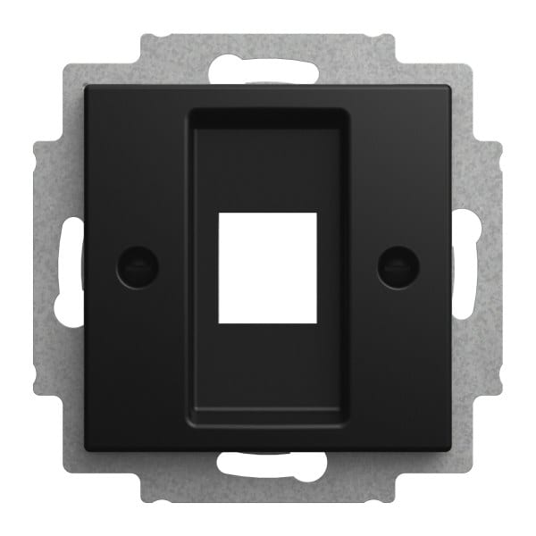 BUSCH-JAEGER - Zentralscheibe mit Tragring Modular-Jack 1-fach schwarz matt - balance SI