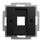 BUSCH-JAEGER - Zentralscheibe mit Tragring Modular-Jack 1-fach schwarz matt - balance SI