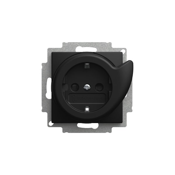 BUSCH-JAEGER - Busch-Servicesteckdose SCHUKO Safety+ schwarz matt - balance SI