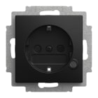 BUSCH-JAEGER - SCHUKO Steckdosen-Einsatz Safety+ Kontrolllicht LED/grün schwarz matt balance SI
