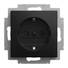 BUSCH-JAEGER - Busch-steplight SCHUKO Steckdose Safety+ mit Nachtlicht schwarz matt -balance SI
