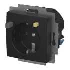 BUSCH-JAEGER - FI-SCHUKOMAT SCHUKO Steckdose 2P+PE 16A 30mA schwarz matt - balance SI