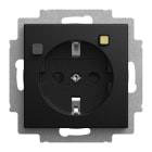 BUSCH-JAEGER - FI-SCHUKOMAT SCHUKO Steckdose 2P+PE 16A 30mA schwarz matt - balance SI