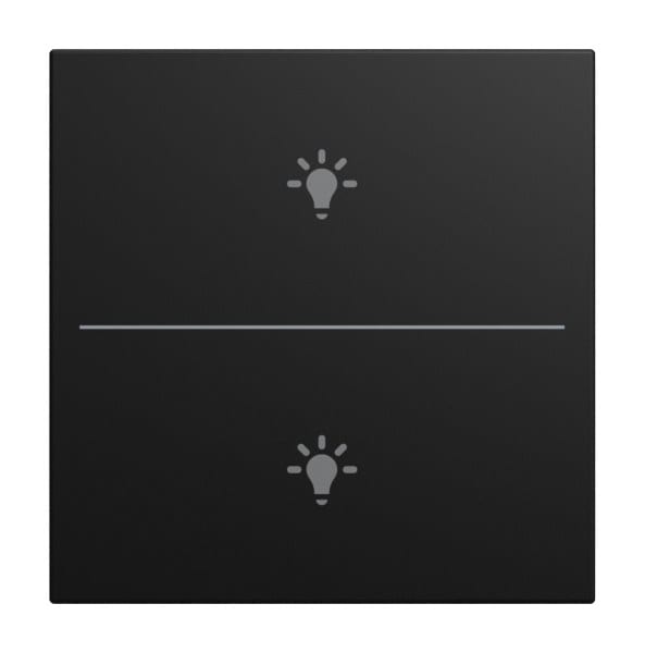 BUSCH-JAEGER - Abdeckung für Keypad 2-fach mit Symbol Licht schwarz matt - balance SI