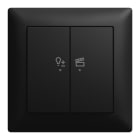 BUSCH-JAEGER - Komplettset WL LED-Dimmer-Einsatz flex mit 2-fach Wippe schwarz matt -balance SI