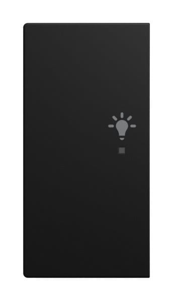 BUSCH-JAEGER - Wippe 2-fach für flex, f@h, KNX links Symbol Licht schwarz matt - balance SI