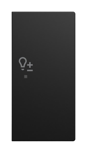 BUSCH-JAEGER - Wippe 2-fach für flex, f@h, KNX rechts mit Symbol Dimmer schwarz matt balance SI