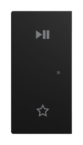 BUSCH-JAEGER - Wippe 2-fach für flex, f@h, KNX links Symbol Play/Pause schwarz matt -balance SI