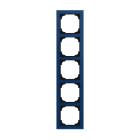 BUSCH-JAEGER - Abdeckrahmen 5-fach blauglas - Busch-art linear