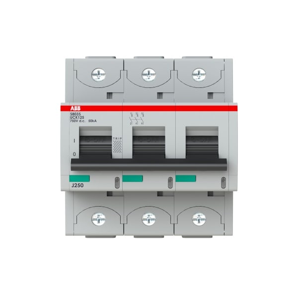 ABB - Hochleistungsautomat 3-polig 125A Charakteristik K AC/DC Bahnzulassung 50kA