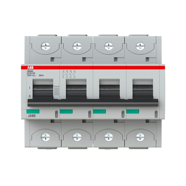 ABB - Hochleistungsautomat 4-polig 125A Charakteristik B AC/DC Bahnzulassung 50kA