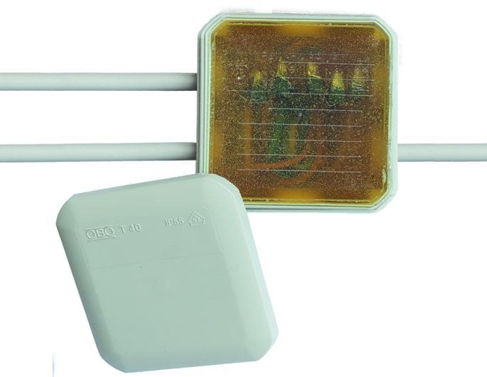 CELLPACK - Universal-Abzweigdose OBO T40 incl. CG Harz und WAGO-Klemmen