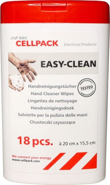 CELLPACK - Reinigungstücher im Kunststoffbox 18 Stk. auf Rolle perforiert
