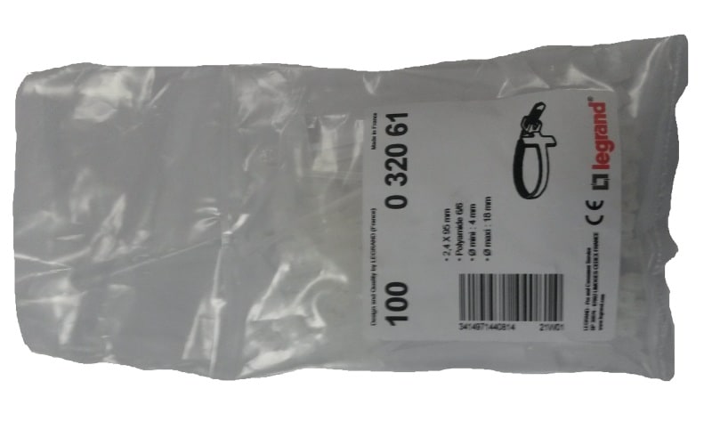 LEGRAND - Bezeichnungskabelbinder Colring, farblos, 2,4 x 95 mm (Breite x Länge)