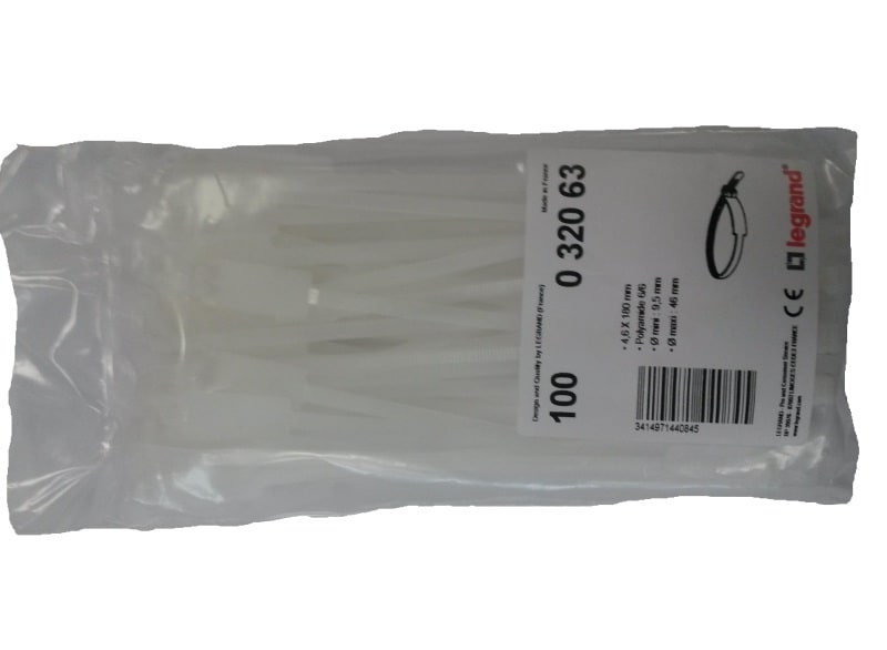 LEGRAND - Bezeichnungskabelbinder Colring, farblos, 4,6 x 180 mm (Breite x Länge)
