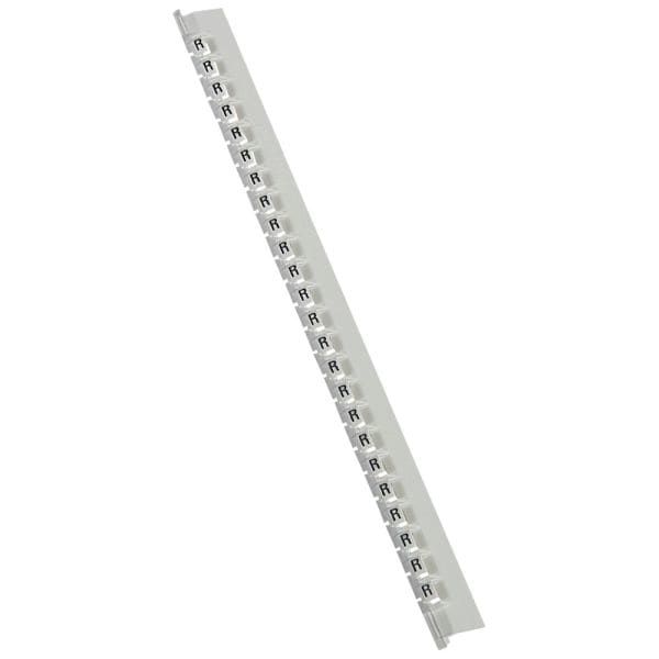 LEGRAND - Kennzeichnungssystem Memocab, Buchstabe:R (Schwarz auf Weiß)