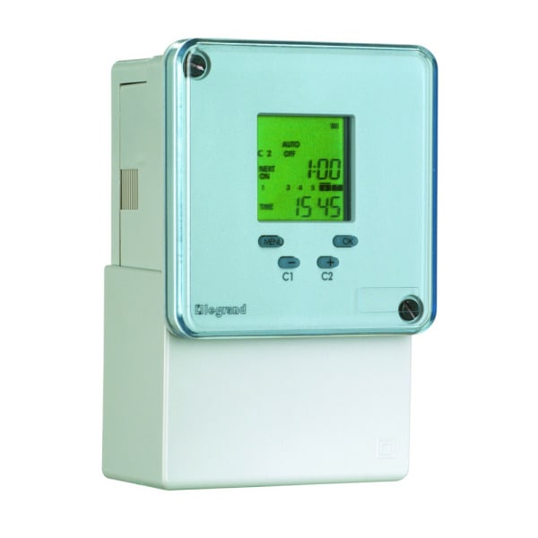 LEGRAND - MaxiRex D72/2 Plus, digitale Wochenschaltuhr für Fronttafeleinbau,2 Kanal,230VAC