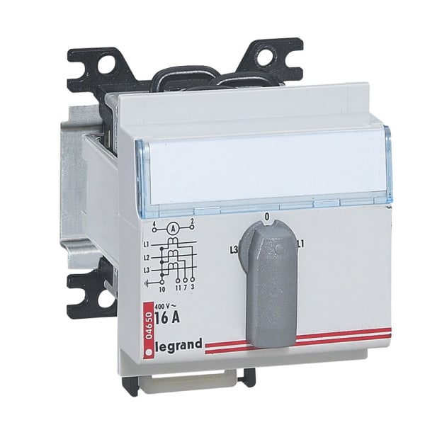 LEGRAND - Amperemeter-Umschalter, 4-Stellungen, 3-phasig, Umschalter 3 Teilungseinheiten