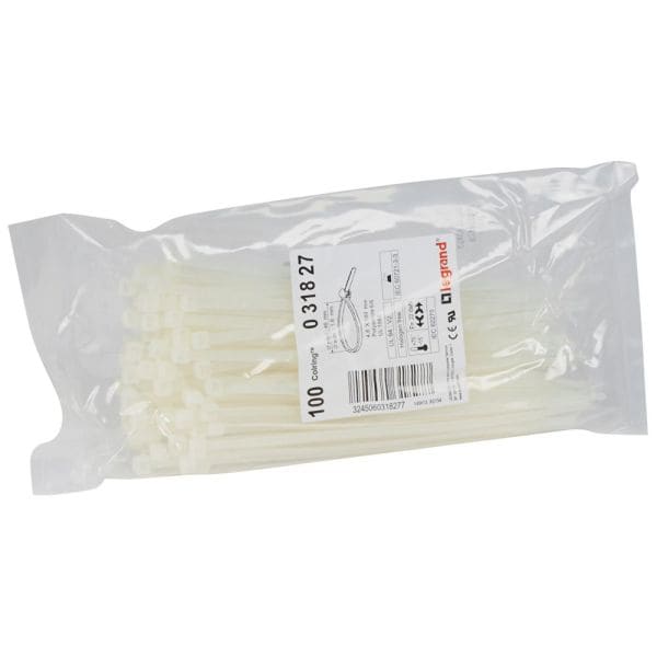 LEGRAND - Kabelbinder Colring, farblos, innenverzahnt, 4,6 x 180 mm (Breite x Länge)
