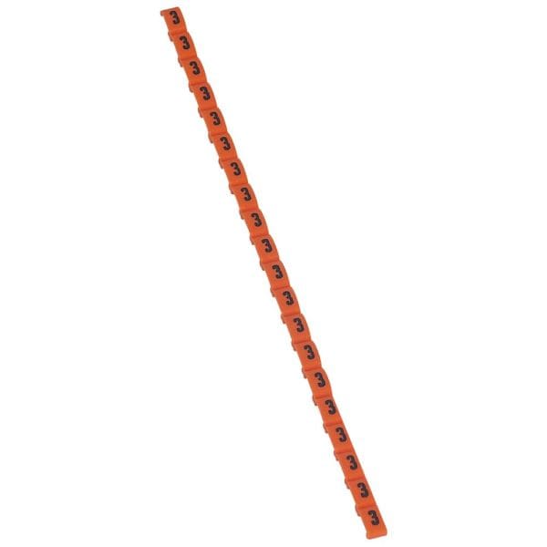 LEGRAND - Kennzeichnungssystem Duplix Etiketten Orange ''3''