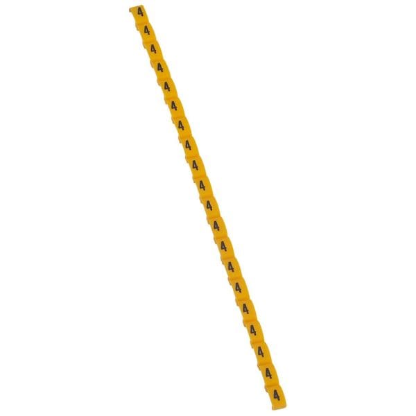 LEGRAND - Kennzeichnungssystem Duplix Etiketten Gelb ''4''