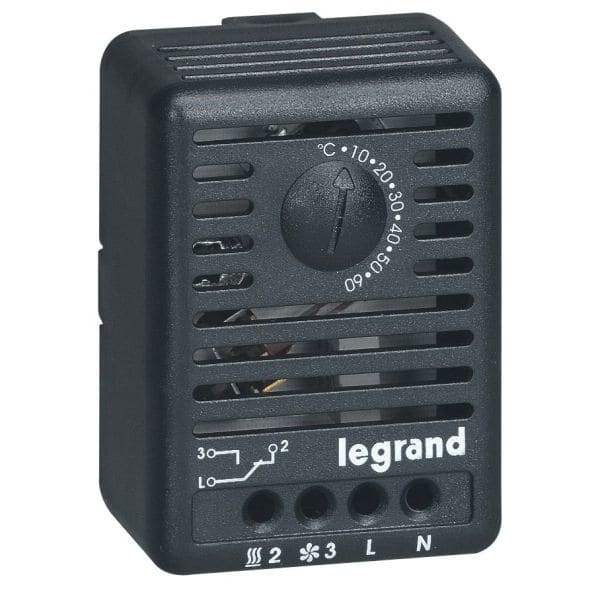 LEGRAND - Raumthermostat, 230 VAC, IP20,  1 Schließer: 5A, 250 VAC, 1 Öffner: 10A, 250 VAC