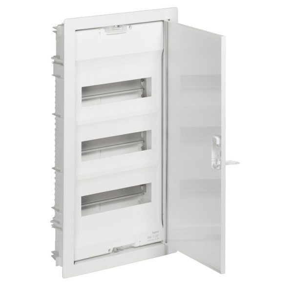 LEGRAND - Unterputzverteiler Ekinoxe, mit Metalltür, Signalweiß, IP30, 36+6 Module, 3R