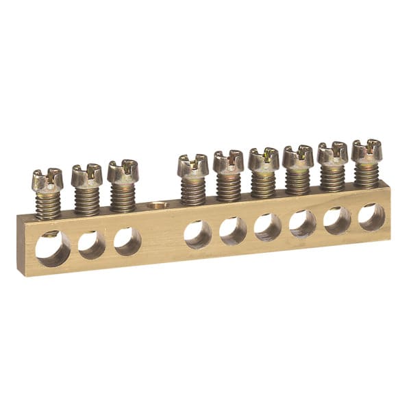 LEGRAND - Klemmenleiste, blank, 1 x 6 bis 25 mm², 8 x 1,5 bis 16 mm², Länge: 73 mm