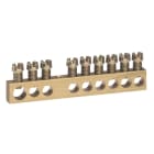 LEGRAND - Klemmenleiste, blank, 1 x 6 bis 25 mm², 8 x 1,5 bis 16 mm², Länge: 73 mm