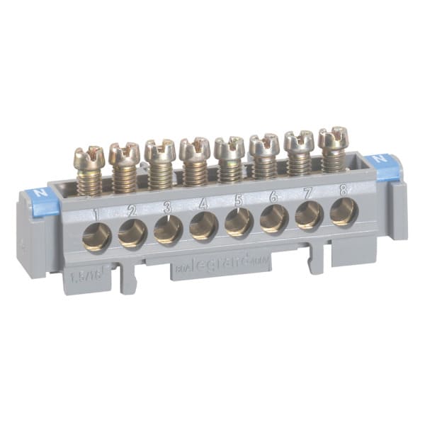 LEGRAND - Klemmenleiste Universal,  --  x 6 bis 25 mm²,8 x 1,5 bis 16 mm², Länge: 75 mm