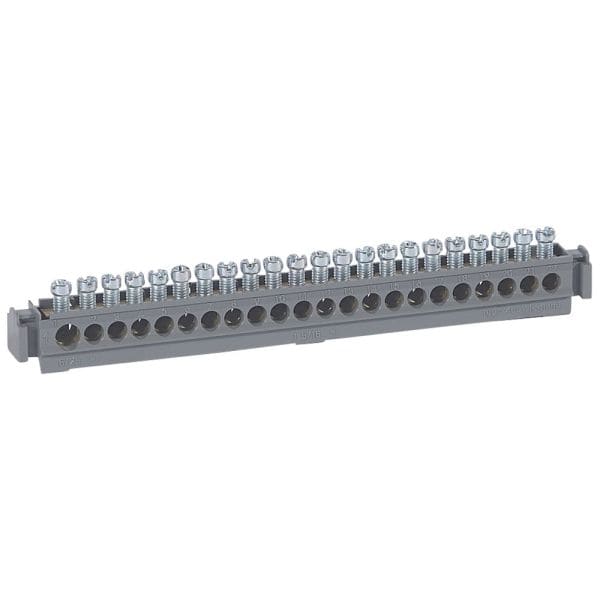 LEGRAND - Klemmenleiste Universal, 1 x 6 bis 25 mm², 21 x 1,5 bis 16 mm², Länge: 176 mm