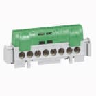 LEGRAND - Klemmenleiste IP 20, grün,1 x 6 bis 25 mm², 16 x 1,5 bis 16 mm², Länge: 141 mm