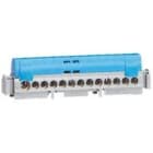 LEGRAND - Klemmenleiste IP 20, blau, 1 x 6 bis 25 mm², 12 x 1,5 bis 16 mm², Länge: 113 mm