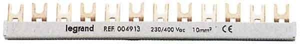 LEGRAND - Gabelkammschiene 2-polig 16 mm² 1 Meter für 2-polige FI FI/LS LS-Schalter