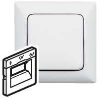 LEGRAND - Abdeckung VDI 30°, flach, mit Beschriftungsträger Creo ultraweiß