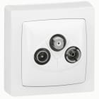 LEGRAND - 3-Loch-TV-Enddose für TV-, Radio- und SAT-Receiver