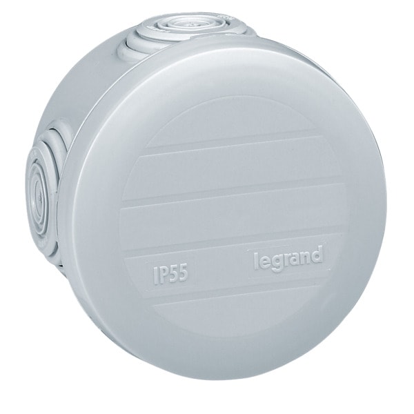 LEGRAND - Abzweigdose Plexo, Rund, D= 60x Tiefe 40 mm, IP 55, 4 Membran-Einführungen