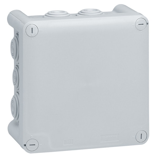 LEGRAND - Abzweigdose Plexo, 130 x 130 x 74 mm (HxBxT), IP 55, 10 Membran-Einführungen