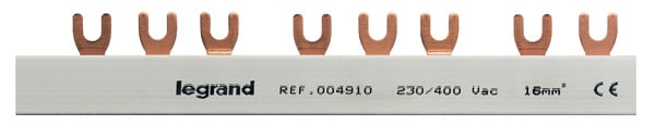 LEGRAND - Gabelkammschiene 3-polig 16mm² 1 Meter für 1-polige LS-Schalter m Hilfsschalter